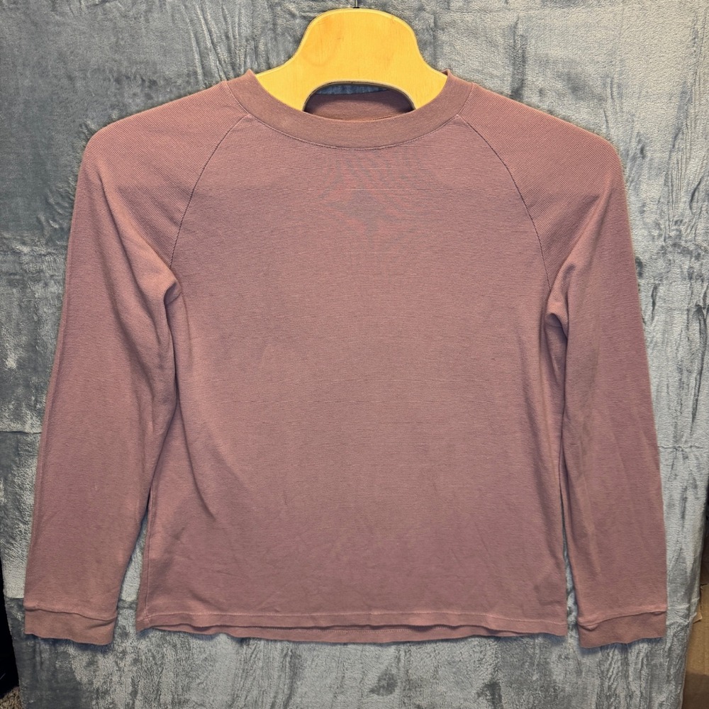 1946 | H&M Waffle Knit Raglan Sleeve‎ Thermal Top Mauve Pink Women Large